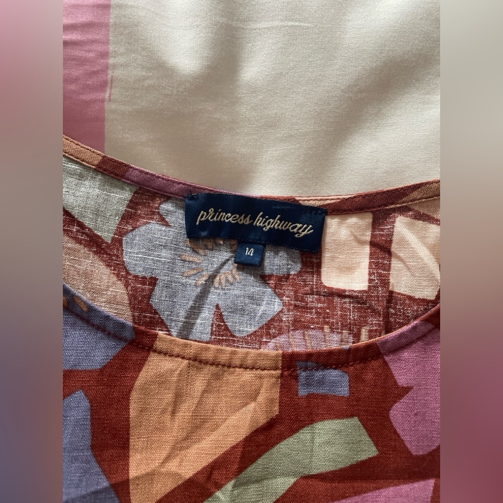 BNWOT Princess Highway Geometric Print Smock Dress - Picture 3 of 9